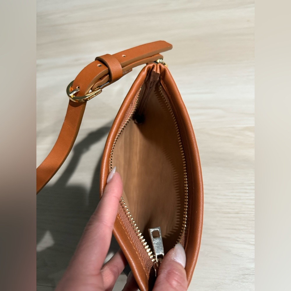 Michael Kors Dark Brown MK Logo Belt Bag with Tan Strap - Picture 3 of 4